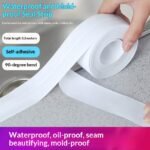 주방 곰팡이 방지 테이프, 욕실 변기 틈새 실링 스트립, 높은 접착력 무자국 방수 및 습기 방지 테이프, 스토브 및 틈새 미관 개선용