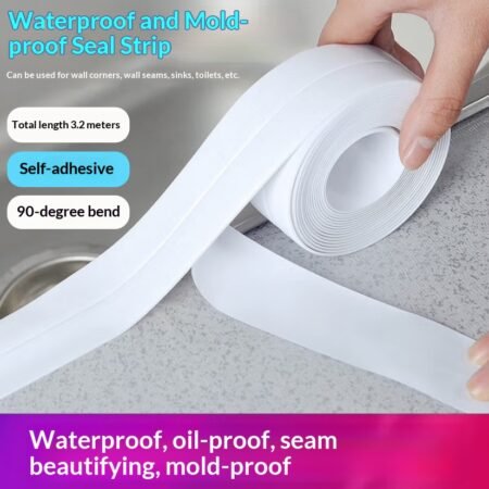주방 곰팡이 방지 테이프, 욕실 변기 틈새 실링 스트립, 높은 접착력 무자국 방수 및 습기 방지 테이프, 스토브 및 틈새 미관 개선용