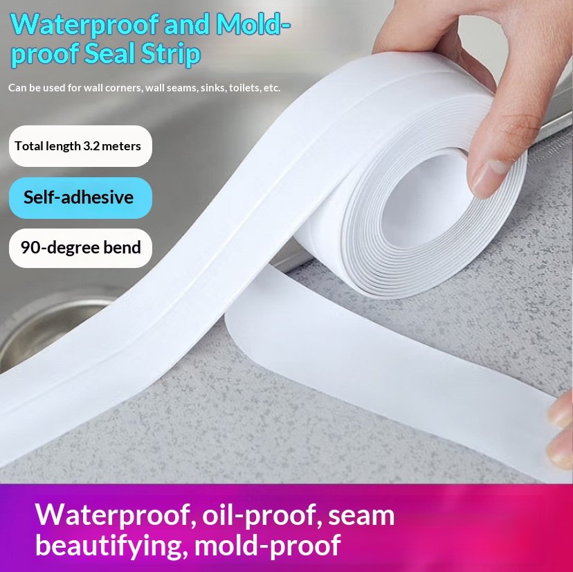 O1CN01ElfW1h1aP4HPLpJmj_2201488513321-0-cibjpg_d275cef72fd6cb36-f 주방 곰팡이 방지 테이프, 욕실 변기 틈새 실링 스트립, 높은 접착력 무자국 방수 및 습기 방지 테이프, 스토브 및 틈새 미관 개선용 - 이미지 1