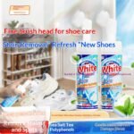 White Sneakers Cleaner Stain Removal & Whitening Agent, De-yellowing Dry Cleaning Foam, Shoe Brush Cleaner for White Sneakers, Shoe Cleaning and Polishing Magic Tool