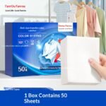 색상 잡는 시트, 색 번짐 방지, 얼룩 방지, 염색 방지 마스터배치 세탁 시트, 가정용 세탁기용 혼합 빨래 색상 흡수지